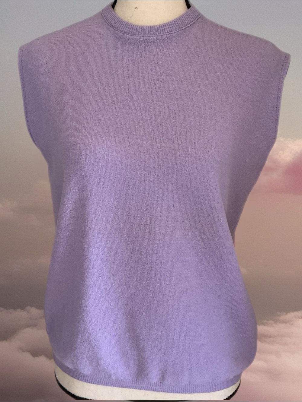 True Vintage Helanca Lavender Sweater 1950-1960 Nylon Swiss Mock